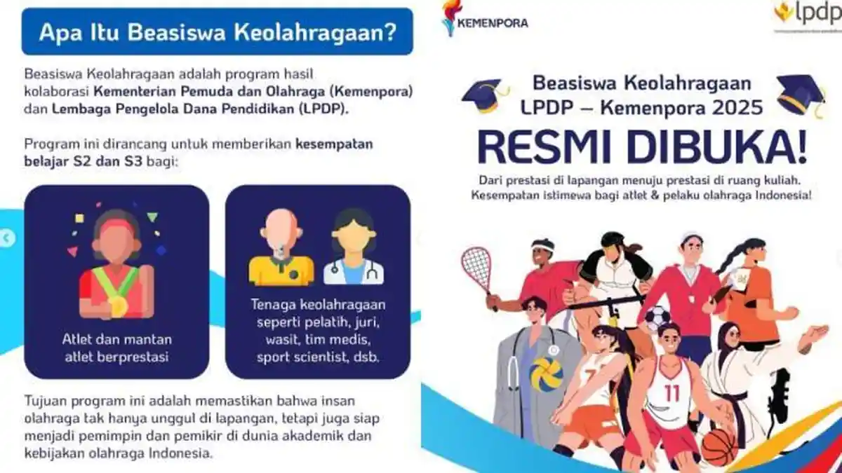 Jadwal dan Persyaratan Beasiswa LPDP Kemenpora 2025 untuk S2 dan S3 Jadwal dan Persyaratan Beasiswa LPDP Kemenpora 2025 untuk S2 dan S3