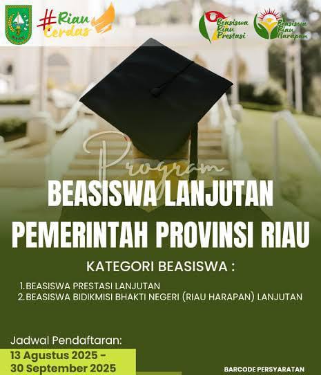 Pemprov Riau Proses Adm Pembayaran Beasiswa Lanjutan 2025 Bagi 4000 Pemprov Riau Proses Adm Pembayaran Beasiswa Lanjutan 2025 Bagi 4000