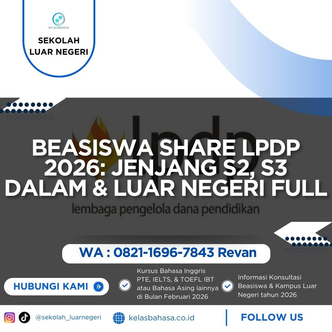 Beasiswa SHARE LPDP 2026 S2 S3 Fully Funded dalam Luar Negeri