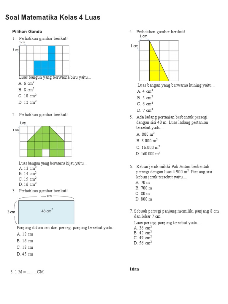 4 Cara Cepat Matematika Soal Luas Bangun Datar Kelas 4 Untuk Hitung Tinggi Segitiga