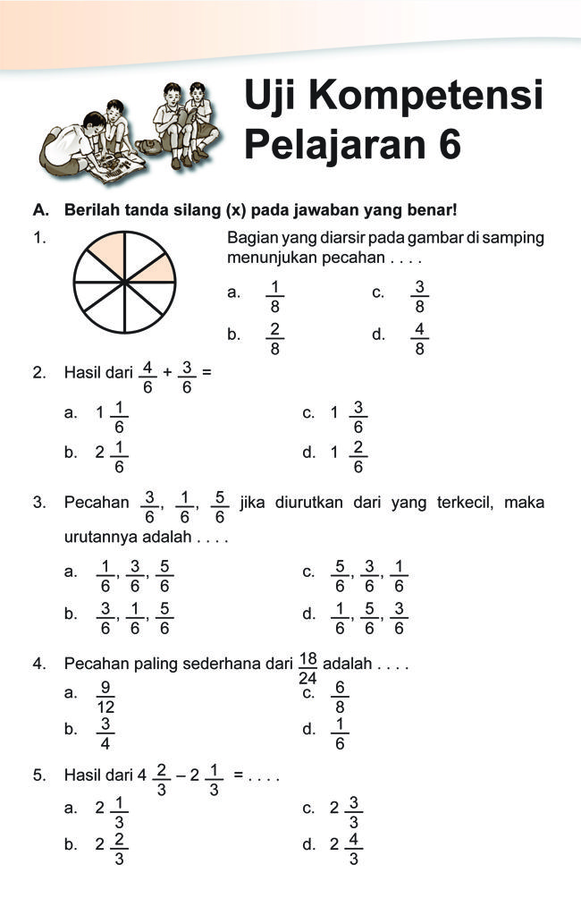 5 Cara Rumus atau cara menyelesaikan soal pecahan kelas 3 semester 2 Bikin Nilai Naik