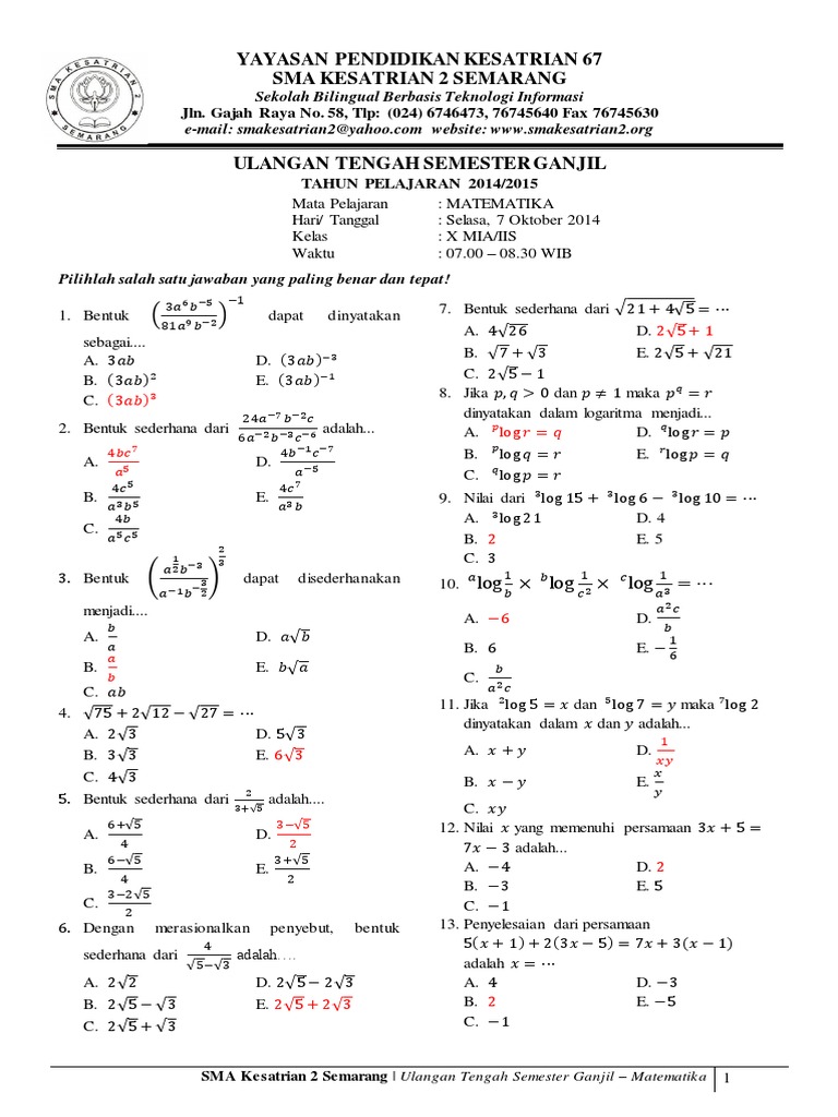 Menaklukkan Matematika Kelas X Semester 2 Panduan Lengkap Download Menaklukkan Matematika Kelas X Semester 2 Panduan Lengkap Download