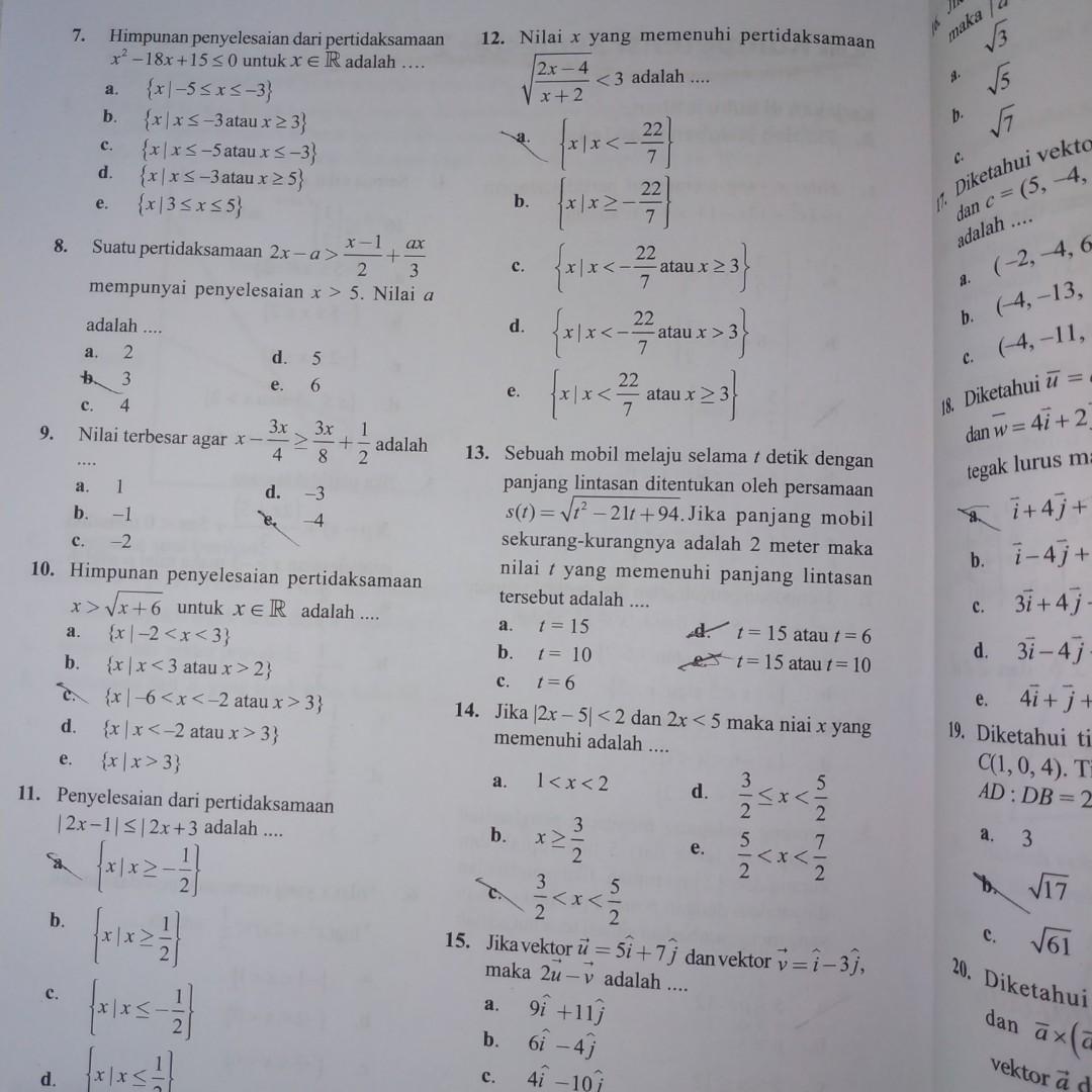 Inilah 50 Contoh Soal dan Pembahasan Matematika Peminatan Kelas 10 Semester 1 yang Wajib Kamu Kuasai Sebelum Ujian Akhir