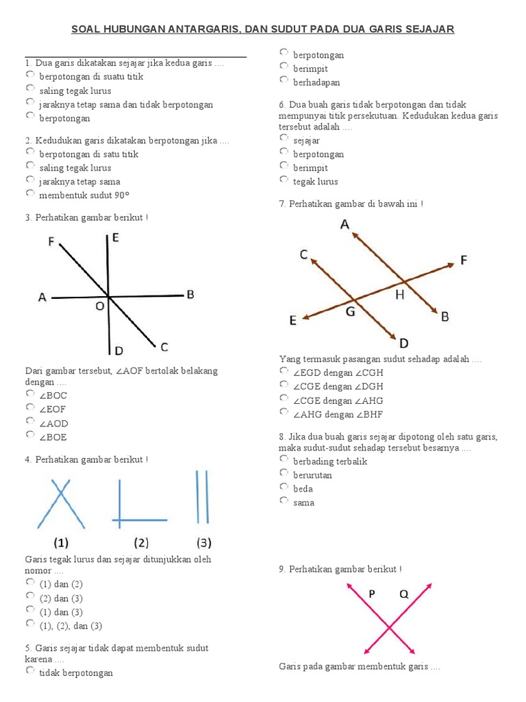 Kuasai matematika kelas 4 kumpulan soal hubungan antar garis dengan 5 Langkah Praktis