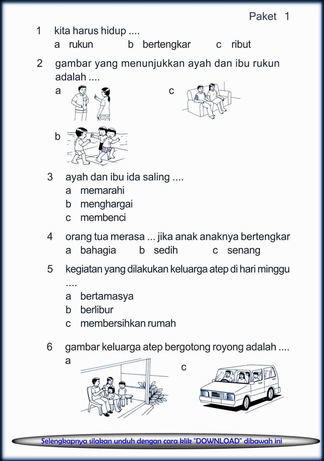 Ternyata Ini Contoh Soal dan Pembahasan PKN Kelas 1 SD Kurikulum 2013 yang Wajib Dikuasai Siswa