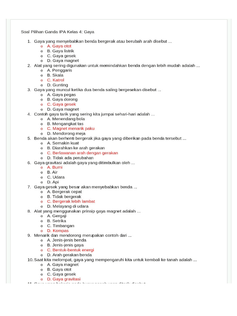 Ternyata Ini Rahasia Level Soal Kognitif C4 Materi IPA KD 3.2 Kelas 4 yang Jarang Diketahui Guru