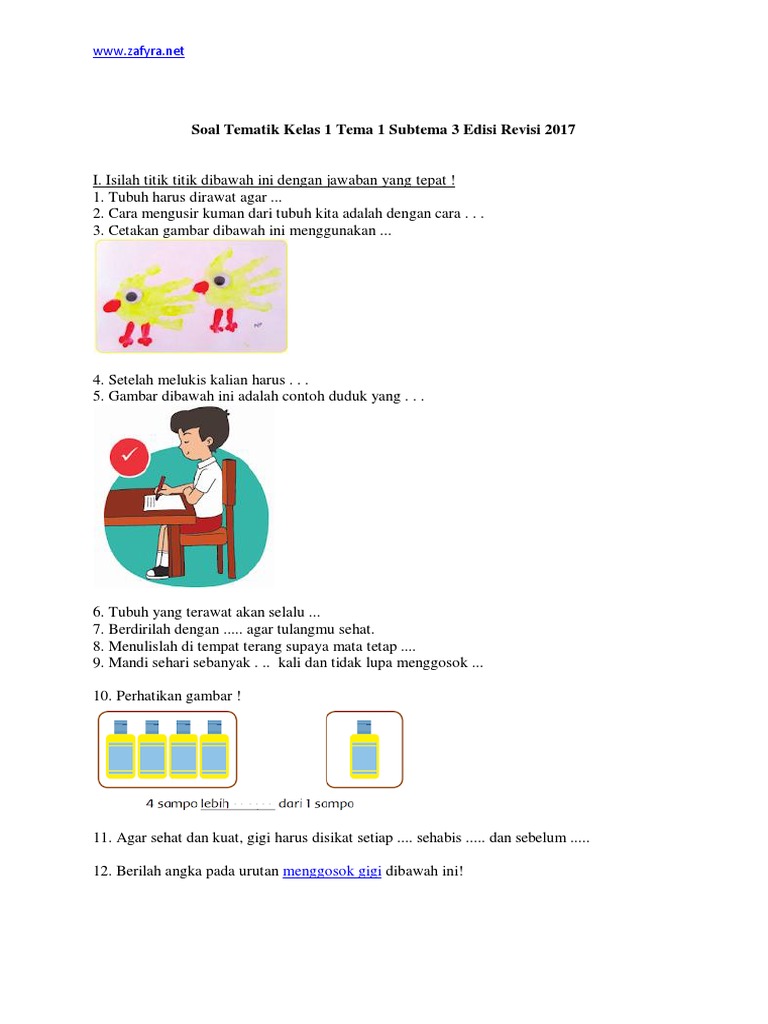 Wajib Tahu Cara Cepat riefawa download soal tematik 1 subtema 3 kelas 1 Sebelum Terlambat