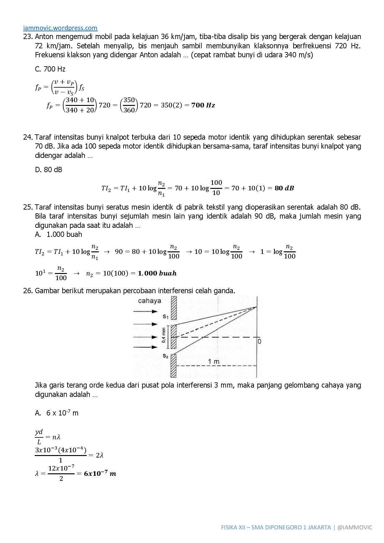 Soal Uas Fisika Kelas 11 Semester 1 Latihan Soal Uas Fisika Kelas 11