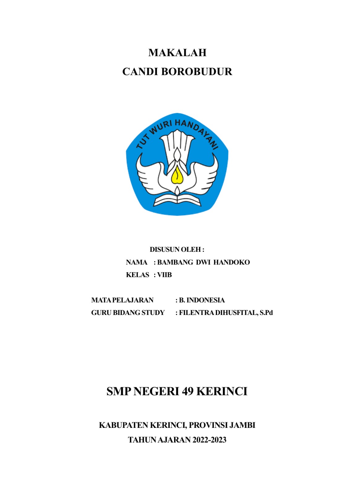 Pengertian Format Penulisan Jenis dan Contoh Cover Makalah - Varia