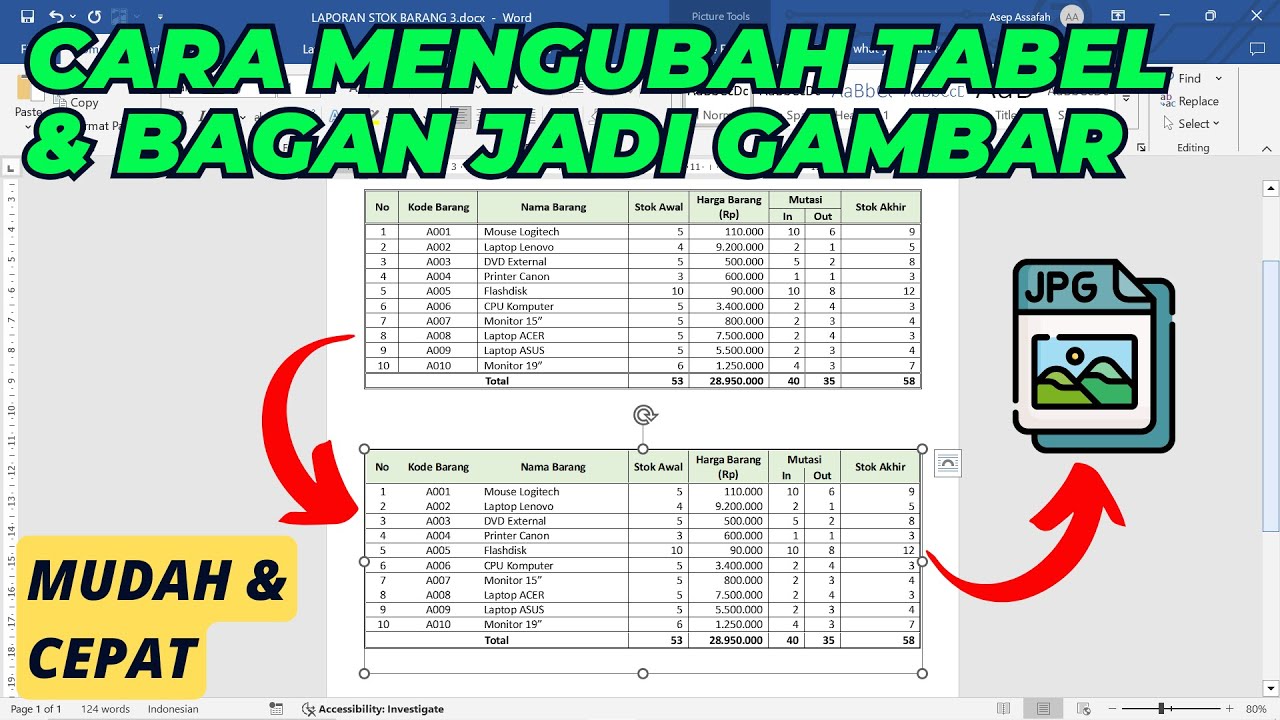 Terbukti 7 Langkah Cara Mengubah Tabel dengan Gambar di Word Menjadi Excel Tanpa Ribet Terbukti 7 Langkah Cara Mengubah Tabel dengan Gambar di Word Menjadi Excel Tanpa Ribet