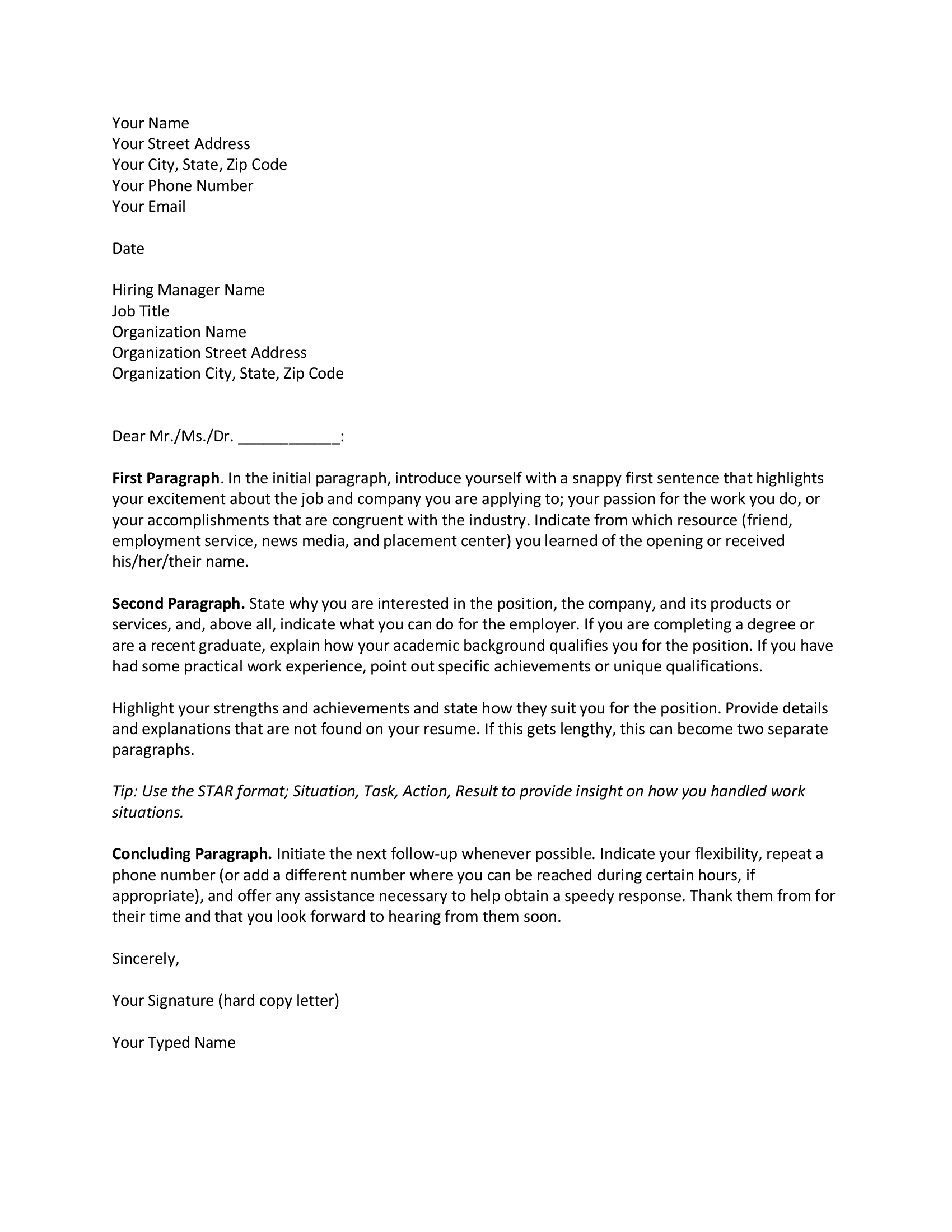 Title Cover Letter Title Cover Letter