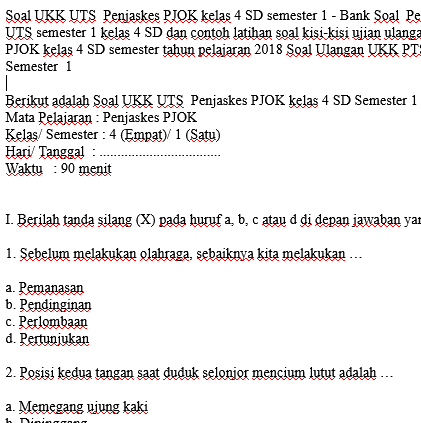 5 Bocoran soal penjaskes semester kelas 4 Terkait Kemenangan Timnas di ASEAN Cup 2026