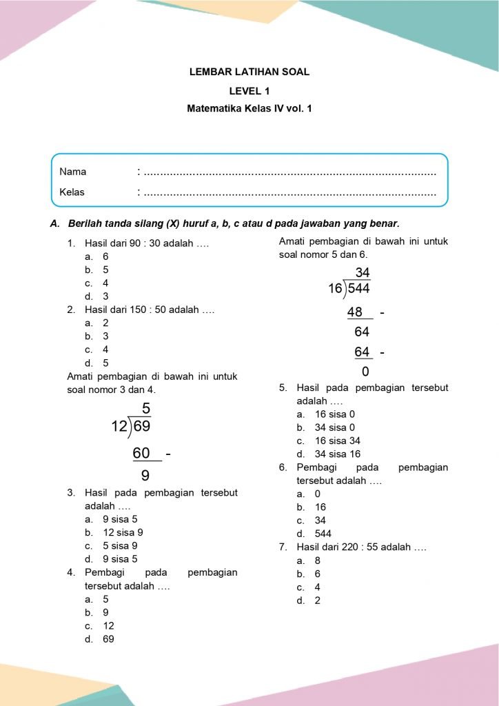 Rahasia Nilai Sempurna dengan Latihan Soal Matematika Kelas 4 Bab 1 Terbaru
