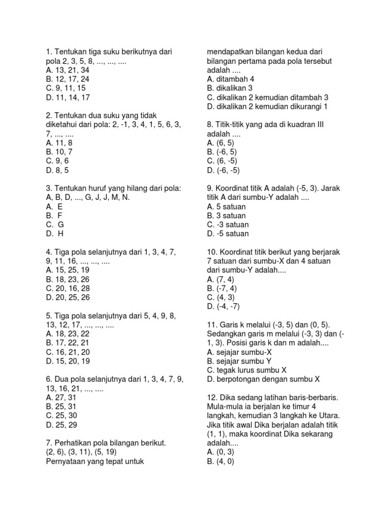 Rahasia Skor Sempurna Latihan Soal Matematika Kelas 8 Bab1 3 Semester 1 Ini Wajib Tahu